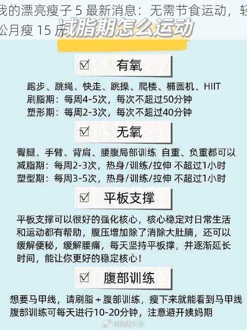 我的漂亮瘦子 5 最新消息：无需节食运动，轻松月瘦 15 斤