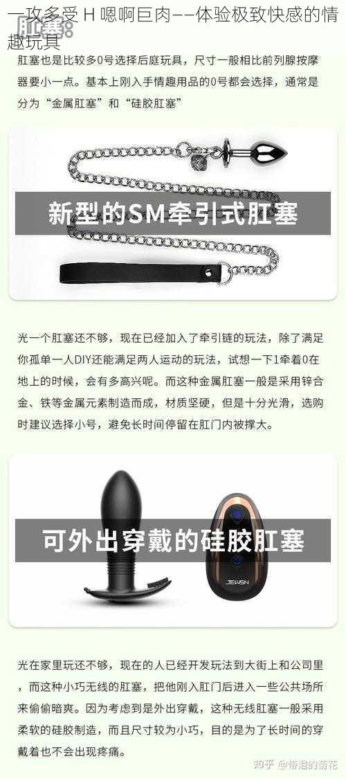 一攻多受 H 嗯啊巨肉——体验极致快感的情趣玩具