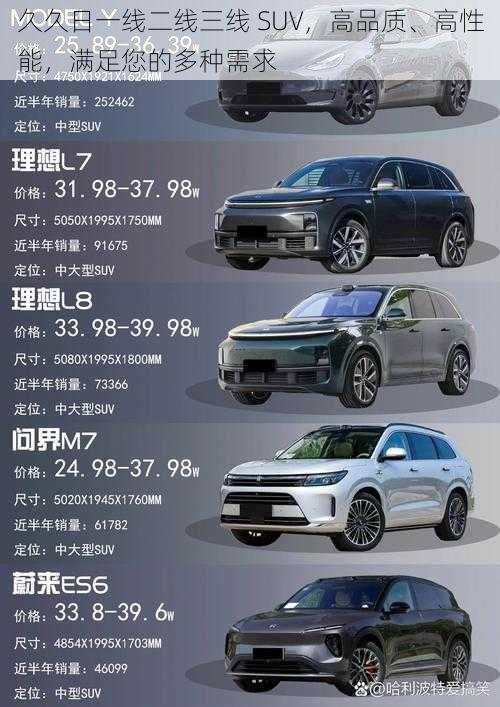 久久日一线二线三线 SUV，高品质、高性能，满足您的多种需求