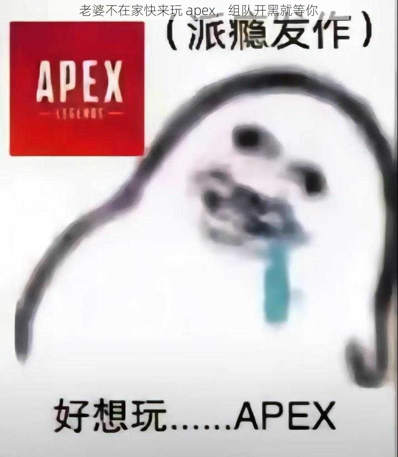 老婆不在家快来玩 apex，组队开黑就等你