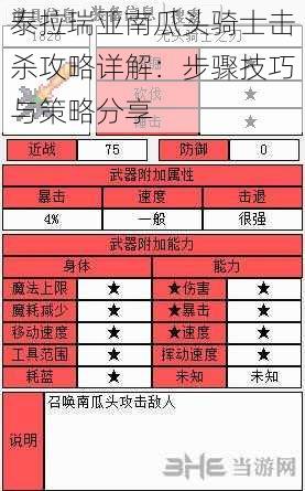 泰拉瑞亚南瓜头骑士击杀攻略详解：步骤技巧与策略分享