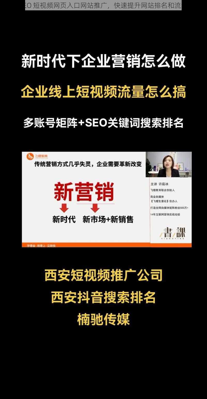 SEO 短视频网页入口网站推广，快速提升网站排名和流量