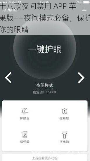 十八款夜间禁用 APP 苹果版——夜间模式必备，保护你的眼睛