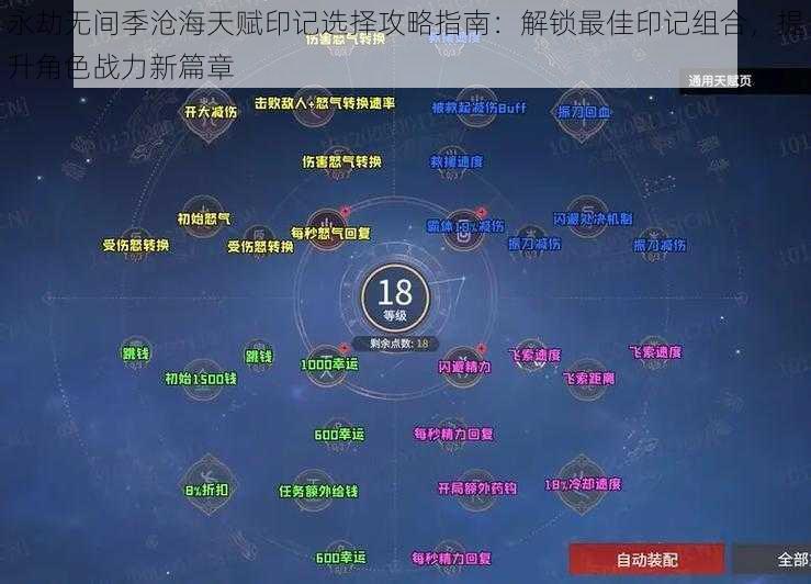 永劫无间季沧海天赋印记选择攻略指南：解锁最佳印记组合，提升角色战力新篇章