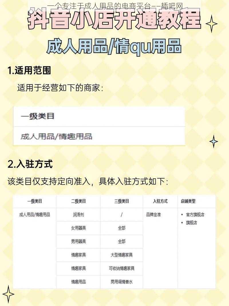 一个专注于成人用品的电商平台——插吧网