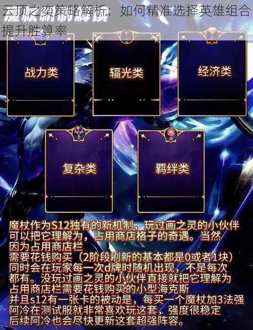 云顶之奕策略解析：如何精准选择英雄组合提升胜算率