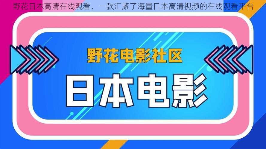 野花日本高清在线观看，一款汇聚了海量日本高清视频的在线观看平台