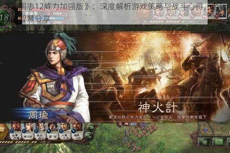 《三国志12威力加强版》：深度解析游戏策略与战斗心得，老玩家的智慧分享