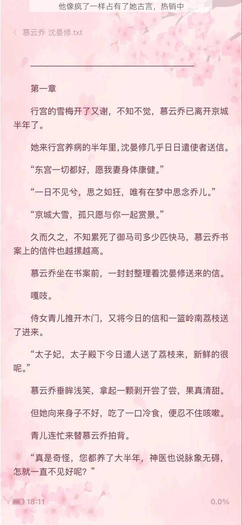 他像疯了一样占有了她古言，热销中