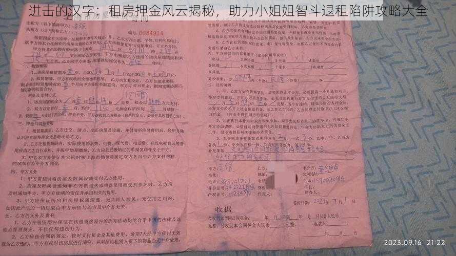 进击的汉字：租房押金风云揭秘，助力小姐姐智斗退租陷阱攻略大全