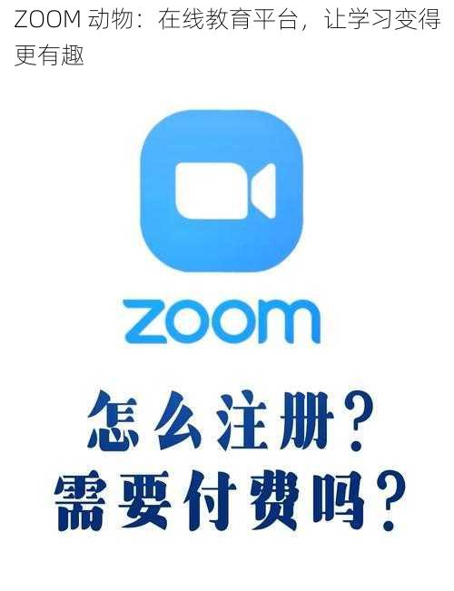 ZOOM 动物：在线教育平台，让学习变得更有趣