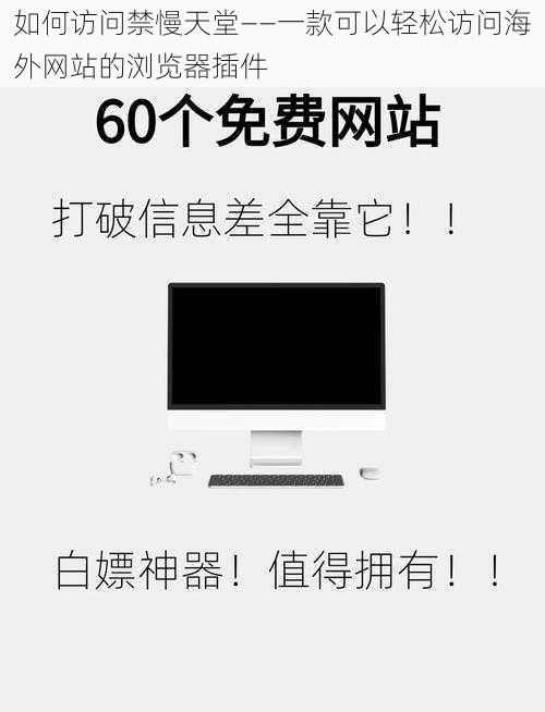 如何访问禁慢天堂——一款可以轻松访问海外网站的浏览器插件