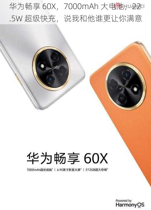 华为畅享 60X，7000mAh 大电池，22.5W 超级快充，说我和他谁更让你满意