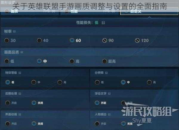 关于英雄联盟手游画质调整与设置的全面指南