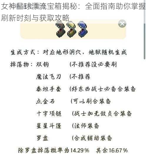 女神星球漂流宝箱揭秘：全面指南助你掌握刷新时刻与获取攻略