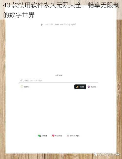 40 款禁用软件永久无限大全：畅享无限制的数字世界