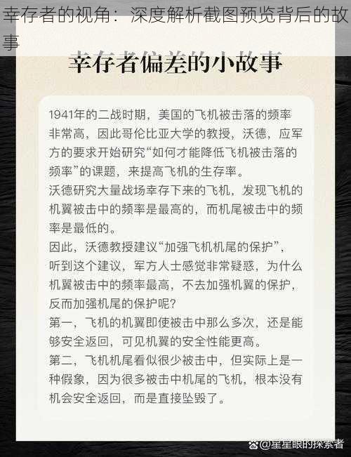 幸存者的视角：深度解析截图预览背后的故事