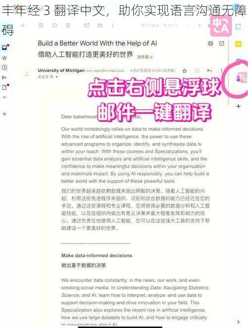 丰年经 3 翻译中文，助你实现语言沟通无障碍