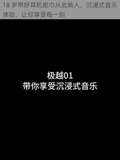 18 岁带好耳机纸巾从此转人，沉浸式音乐体验，让你享受每一刻