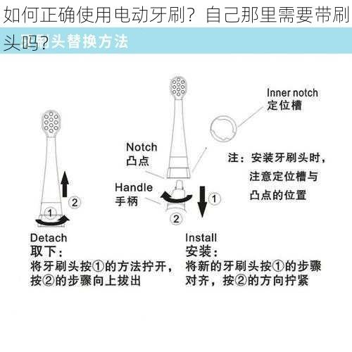 如何正确使用电动牙刷？自己那里需要带刷头吗？