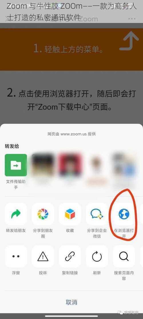 Zoom 与牛性胶 ZOOm——一款为商务人士打造的私密通讯软件