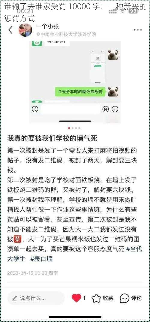 谁输了去谁家受罚 10000 字：一种新兴的惩罚方式