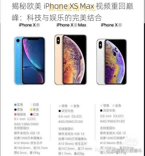 揭秘欧美 iPhone XS Max 视频重回巅峰：科技与娱乐的完美结合