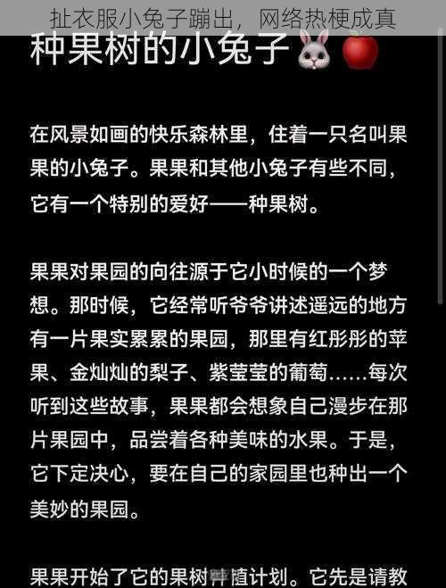 扯衣服小兔子蹦出，网络热梗成真